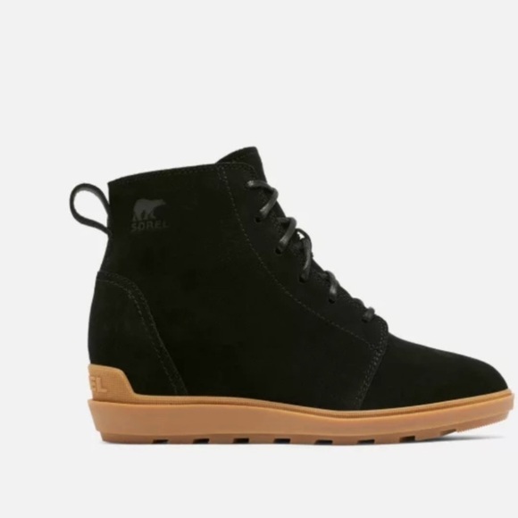 Sorel sz 9.5 Evie II Lace up  Bootie Black suede boot NWOT new condition - Picture 16 of 16